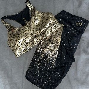 Curves n combatboots bra and leggings